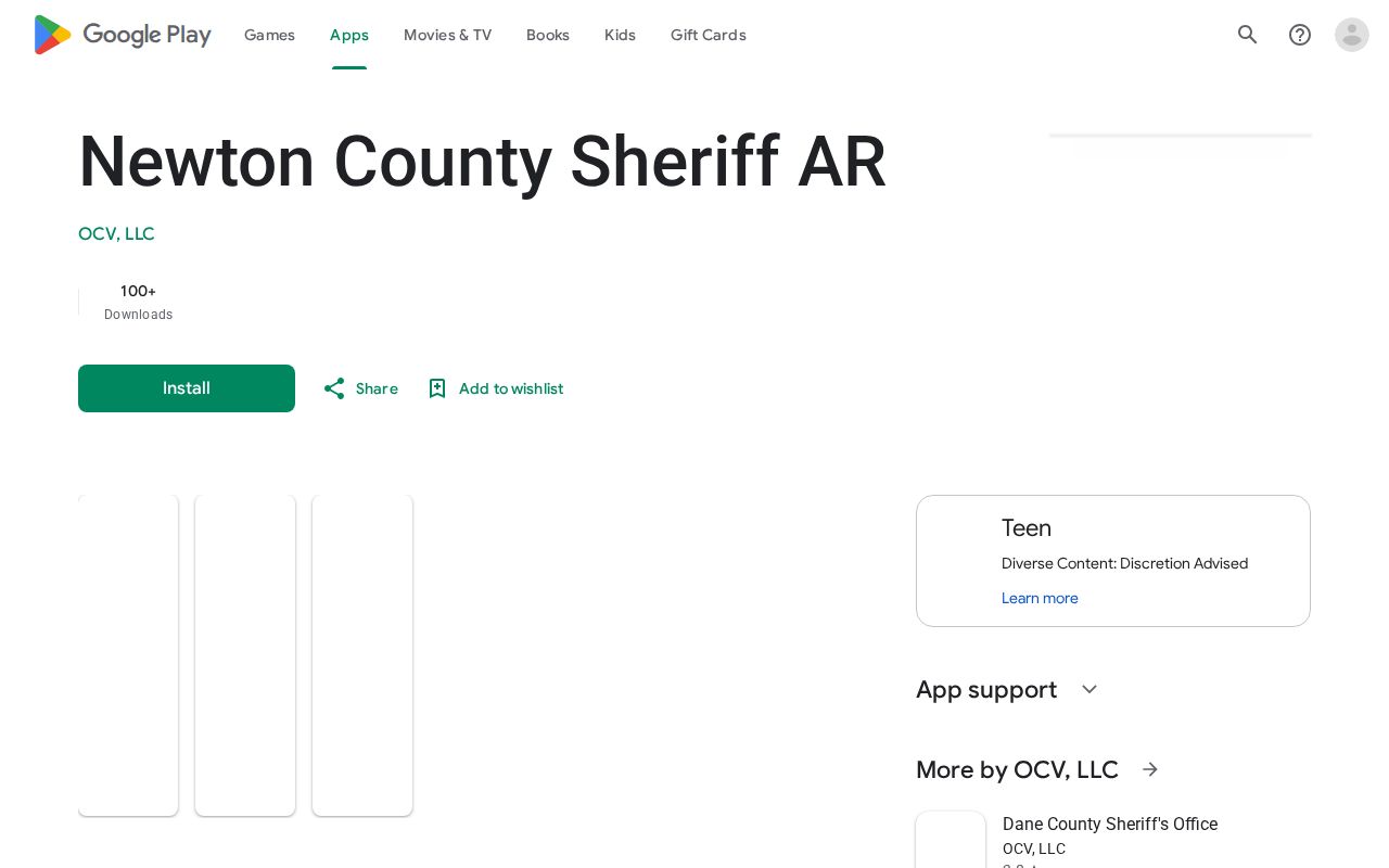 Newton County Sheriff AR current mobile app listing