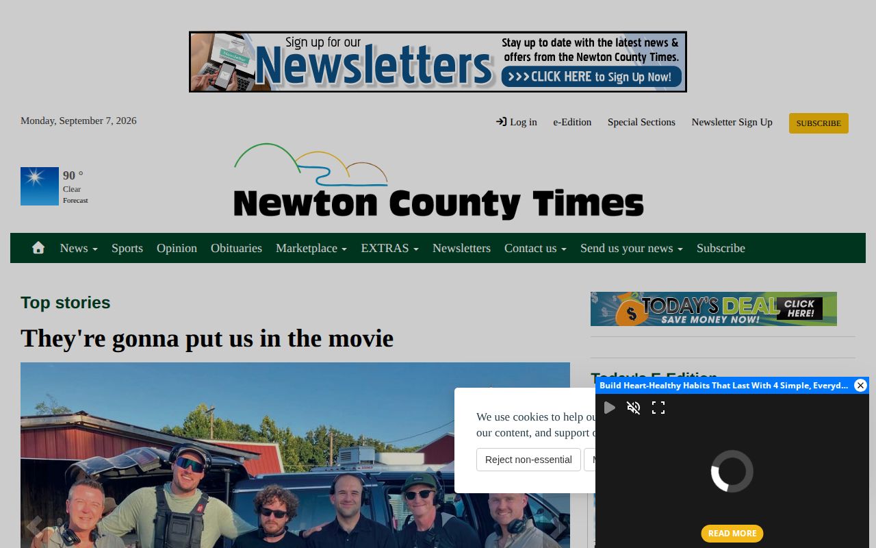 Newton County Times local newspaper website