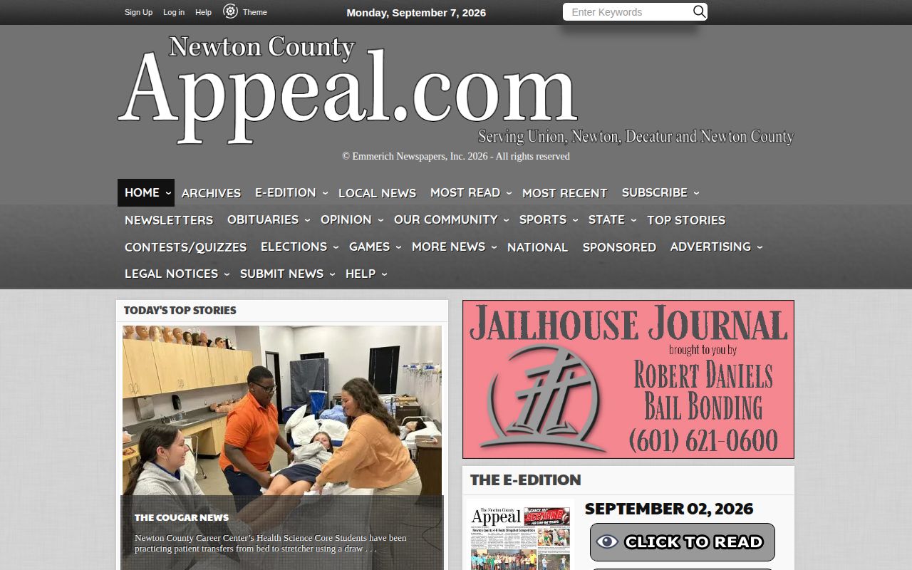 Newton County Appeal local newspaper homepage